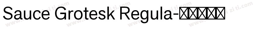 Sauce Grotesk Regula字体转换